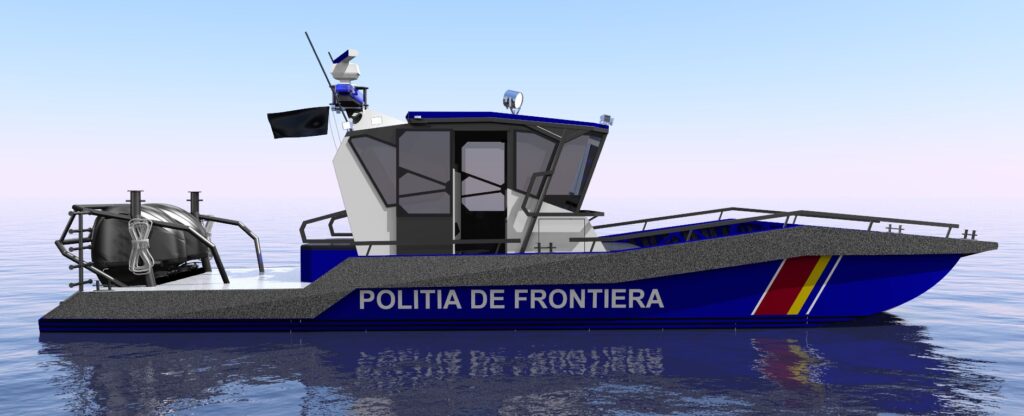 AV LR-10 -03 patrol boat river, border guard boat, border patrol vessel, border control boat, border security boat, SAR boat, river boat, river patrol boat, lake boat, aluminium patrol boat