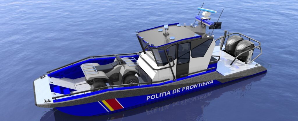 AV LR-10 -06 patrol boat river, border guard boat, border patrol vessel, border control boat, border security boat, SAR boat, river boat, river patrol boat, lake boat, aluminium patrol boat